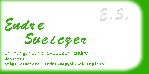 endre sveiczer business card